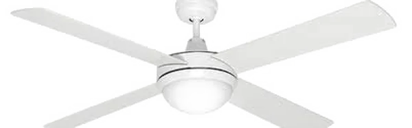 White Modern Ceiling Fan PNG Transparent Background