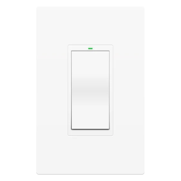 White Modern Light Switch PNG Transparent Background