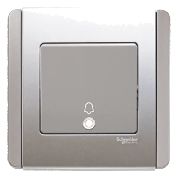 Modern Silver Doorbell Button PNG Transparent Background