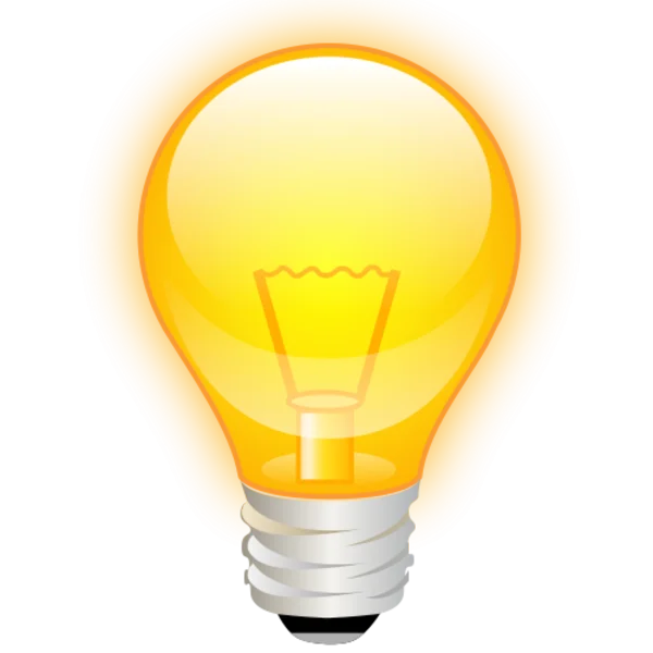 Glowing Light Bulb PNG Transparent
