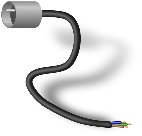 Coaxial Cable with Connector PNG Transparent Background