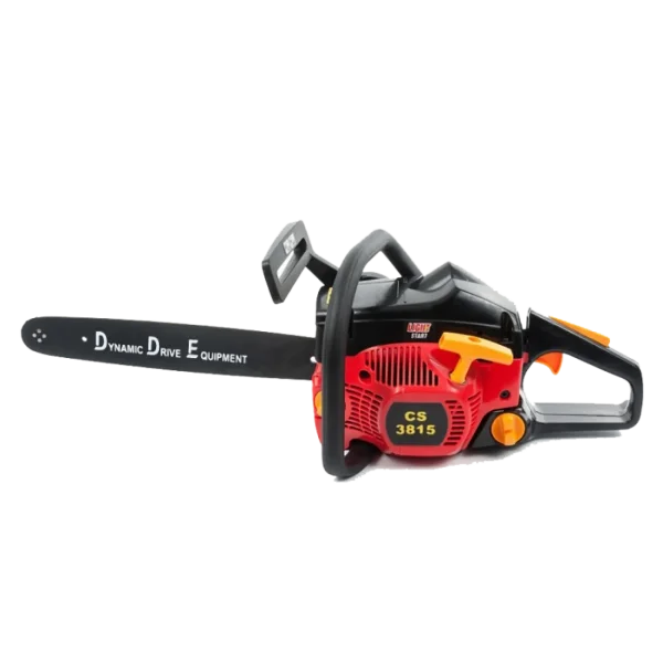 Red and Black Chainsaw PNG Transparent Background