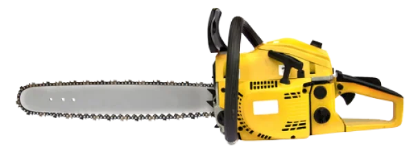 Yellow Chainsaw PNG Transparent Background