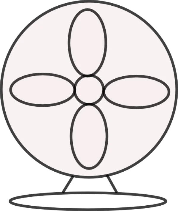 Simple Cartoon Fan PNG Transparent Background