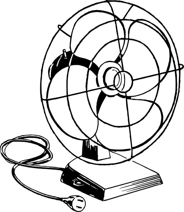 Desk Fan Line Art PNG Transparent