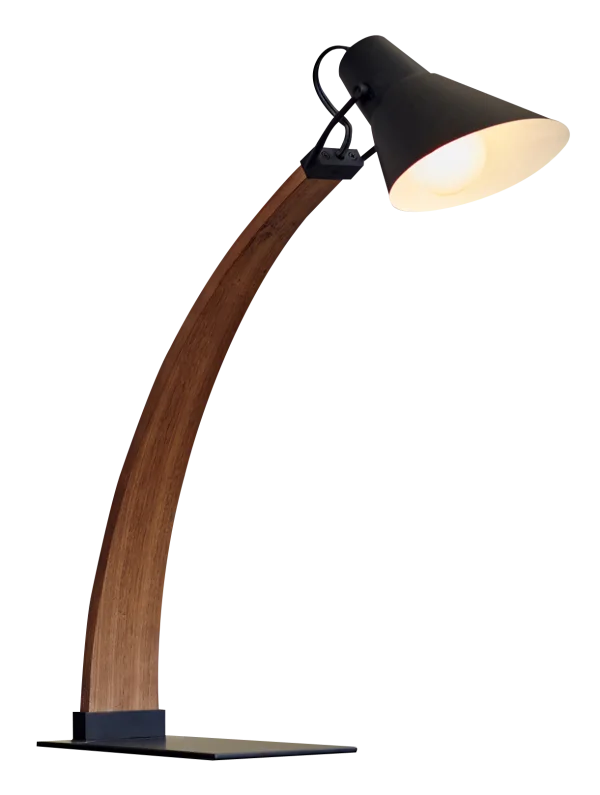 Modern Wooden Desk Lamp PNG Transparent Background
