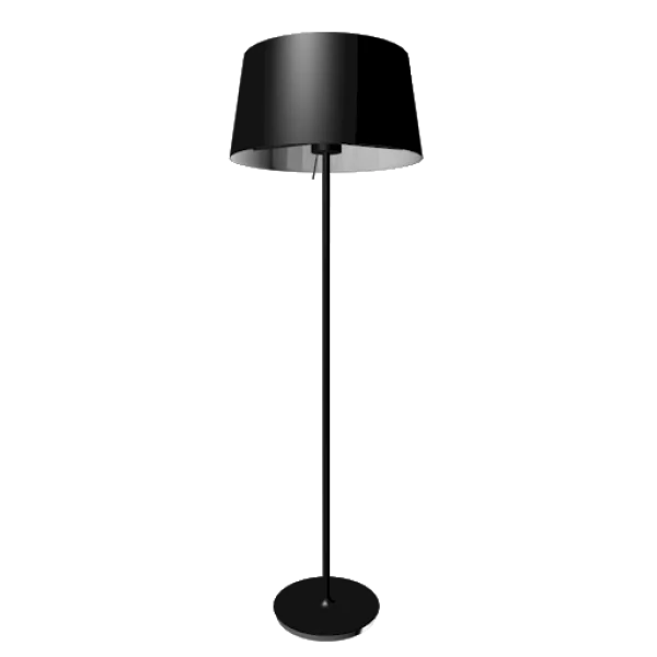 Black Floor Lamp PNG Transparent Background