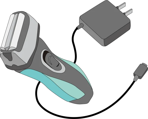 Electric Shaver and Charger PNG Transparent Background