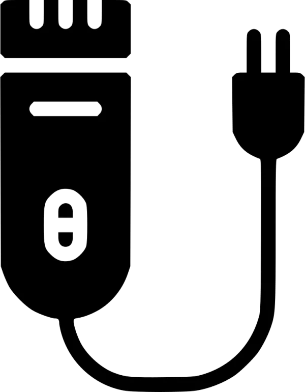 Electric Shaver with Plug Icon PNG Transparent Background