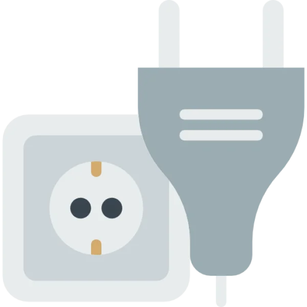 Electrical Plug and Socket PNG Transparent Background