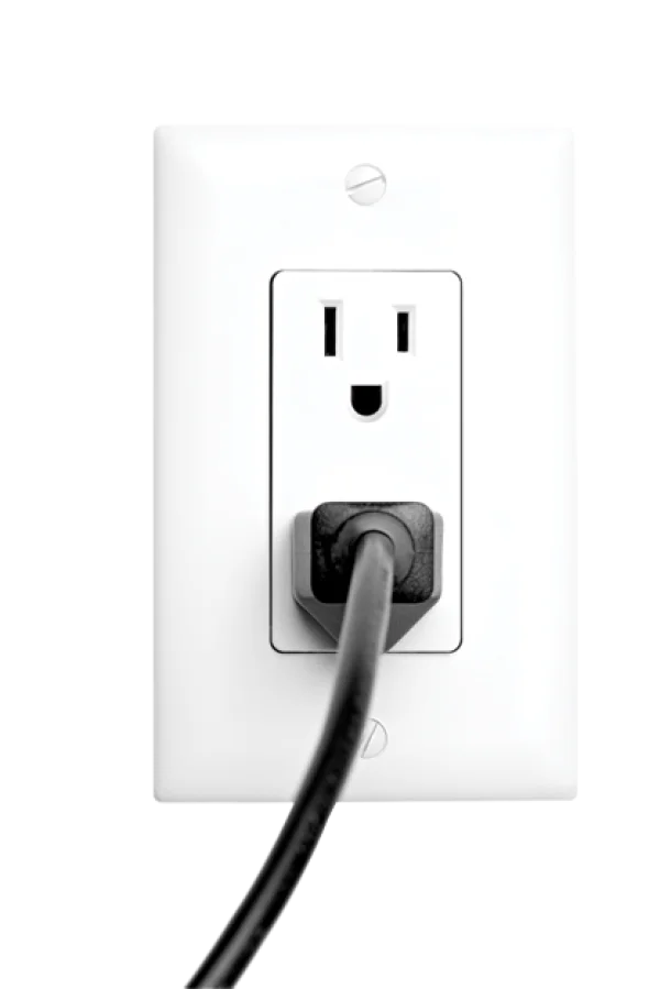 Electrical Wall Outlet with Plug Transparent PNG