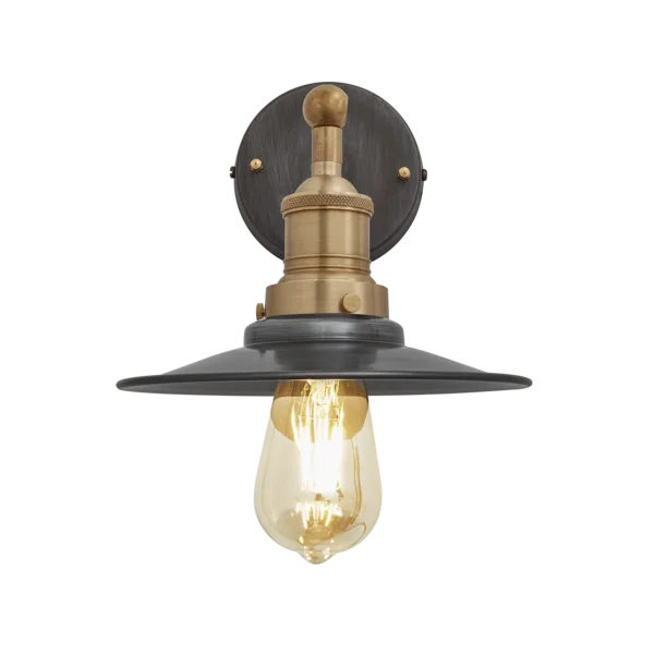 Industrial Wall Sconce with Edison Bulb PNG Transparent Background