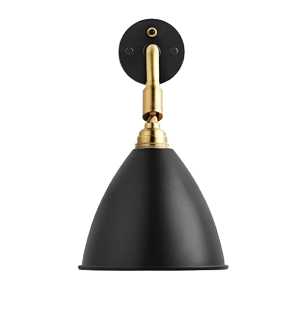 Black and Brass Wall Sconce PNG