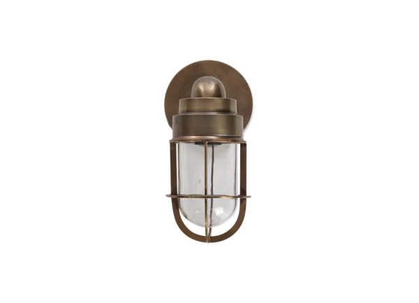Vintage Brass Nautical Wall Sconce PNG Transparent Background