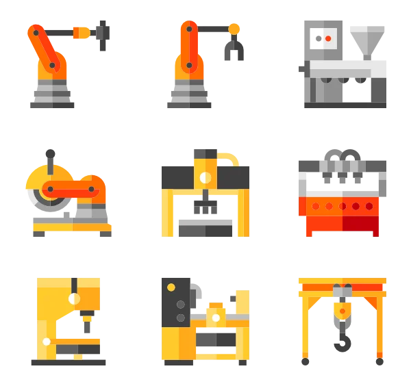 Industrial Factory Machine Icons
