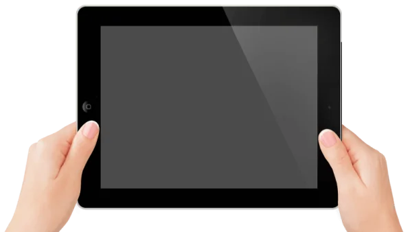 Hands Holding Tablet PNG Transparent Background
