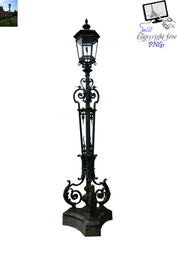 Ornate Street Lamp PNG Transparent Background