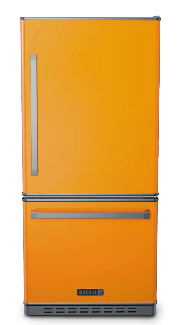 Orange Retro Refrigerator PNG Transparent Background