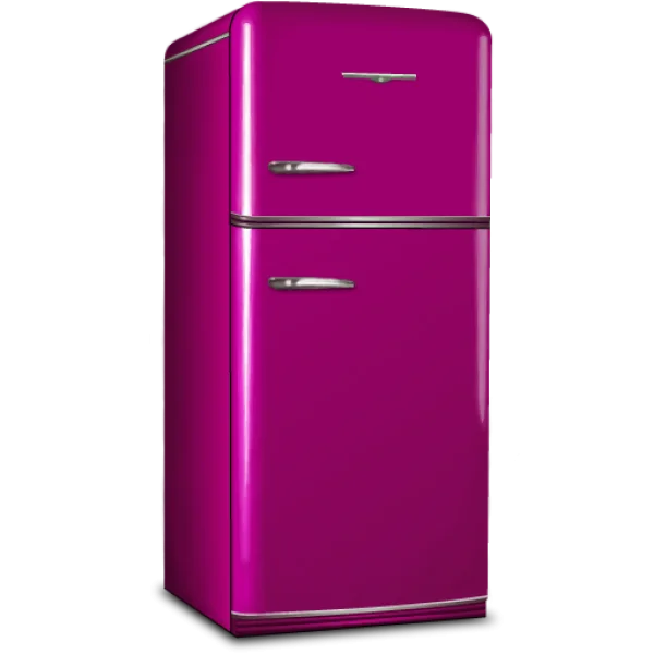 Pink Retro Refrigerator PNG Transparent Background