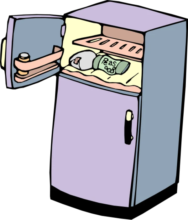 Cartoon Refrigerator Open Door PNG Transparent Background