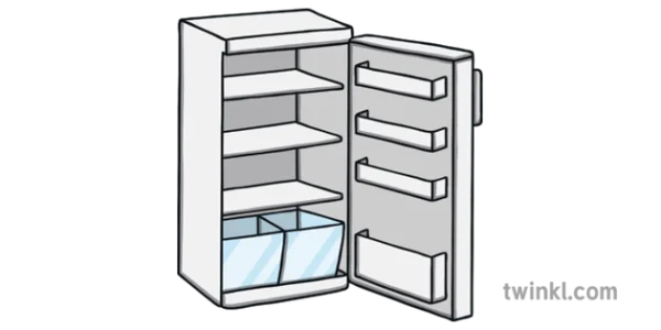 Open Refrigerator Cartoon PNG Transparent Background
