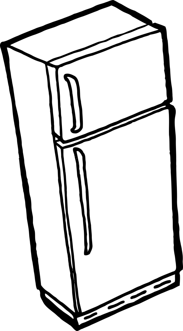 Refrigerator Line Art PNG Transparent Background