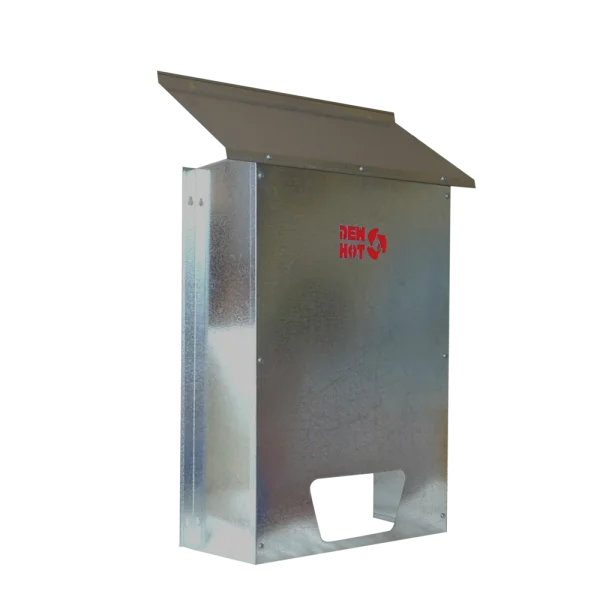 Galvanized Metal Animal Feeder PNG Transparent Background