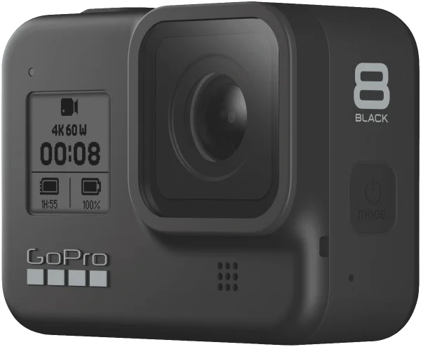 GoPro Hero 8 Black Action Camera PNG Transparent Background