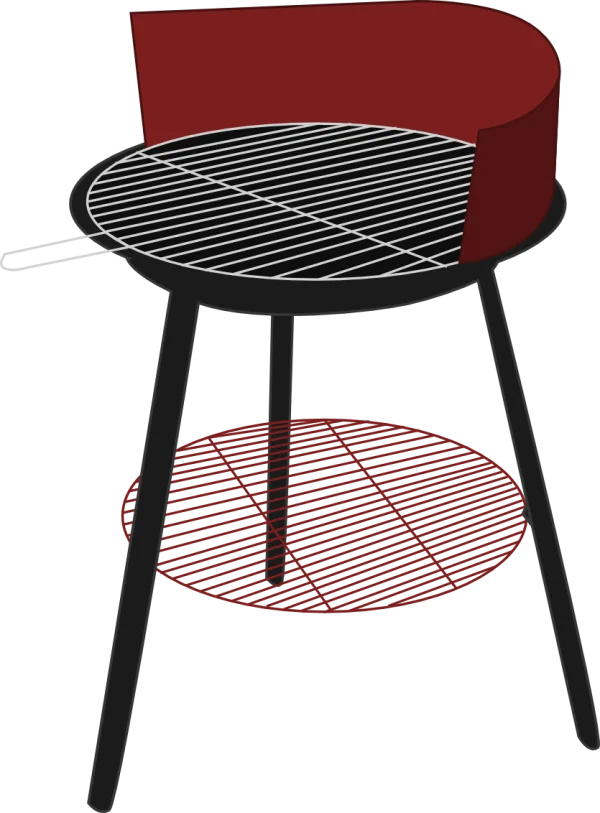 Red Charcoal BBQ Grill PNG Transparent