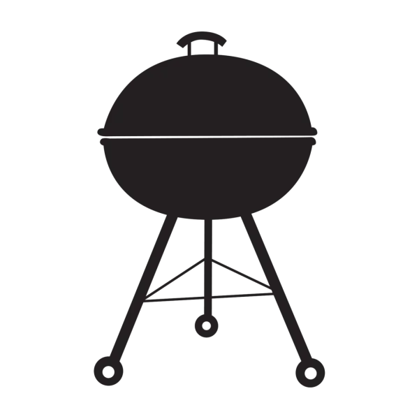 Kettle BBQ Grill Icon PNG Transparent Background