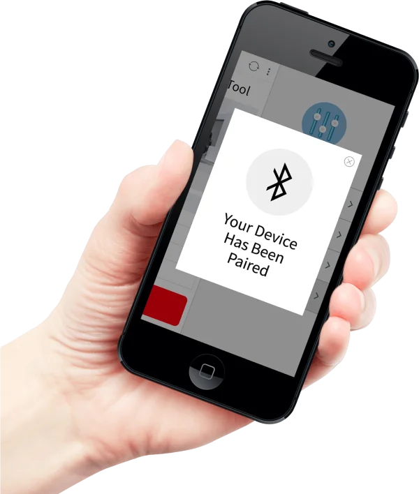 Hand Holding Smartphone Bluetooth Paired Notification PNG