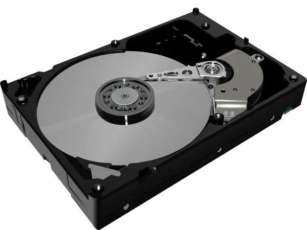 Open Hard Disk Drive Internal View PNG Transparent