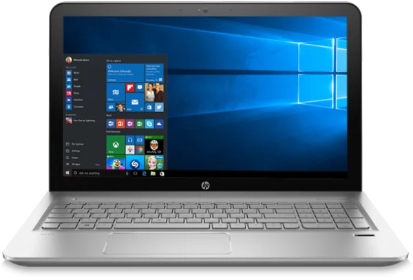 HP Laptop with Windows 10 Screen PNG Transparent