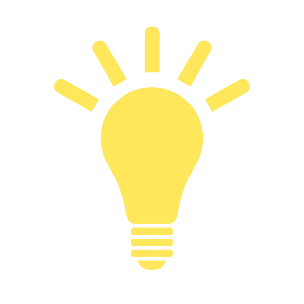 Yellow Lightbulb Icon PNG Transparent