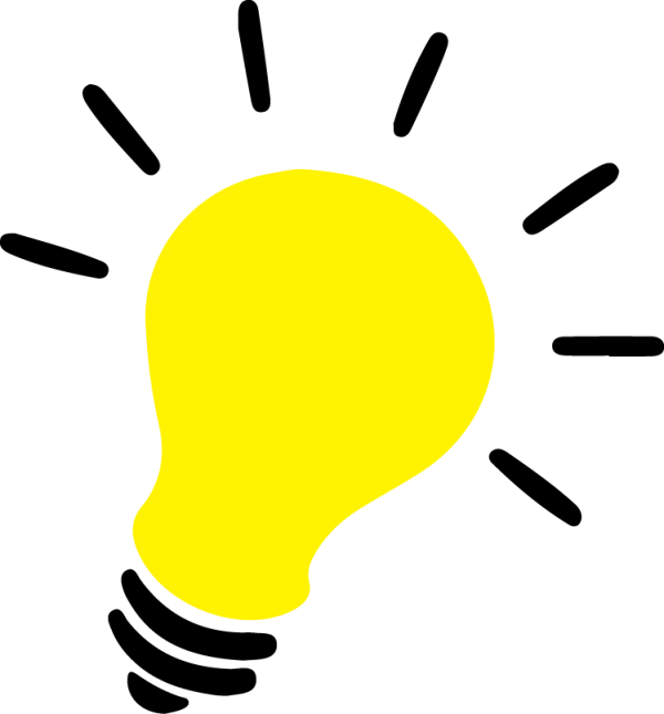 Cartoon Lightbulb Idea PNG