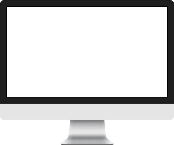 Modern Desktop Monitor with Blank Screen PNG