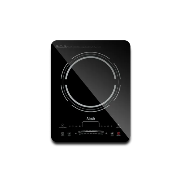 Modern Black Induction Cooktop PNG Transparent