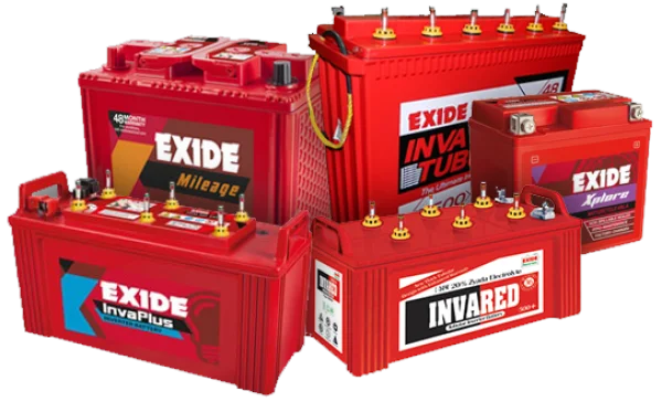 Exide Batteries Collection Transparent PNG