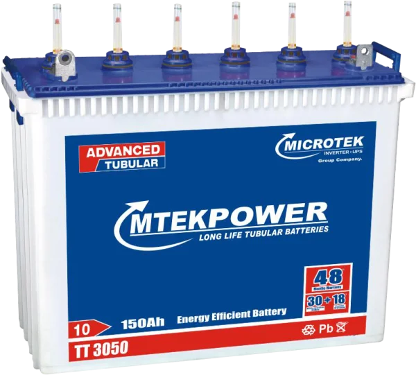 Microtek MTEKPOWER Tubular Battery PNG Transparent Background