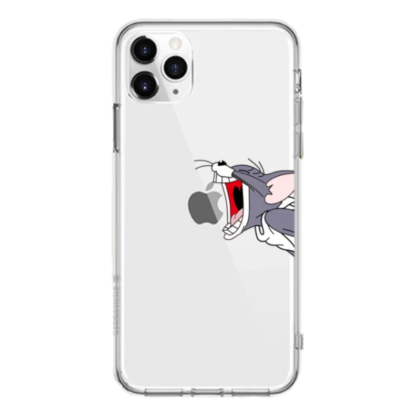 Tom Screaming at Apple Logo iPhone Case PNG Transparent