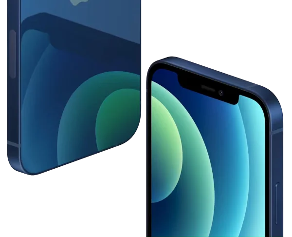 Blue iPhone 12 Mockup PNG Transparent Background