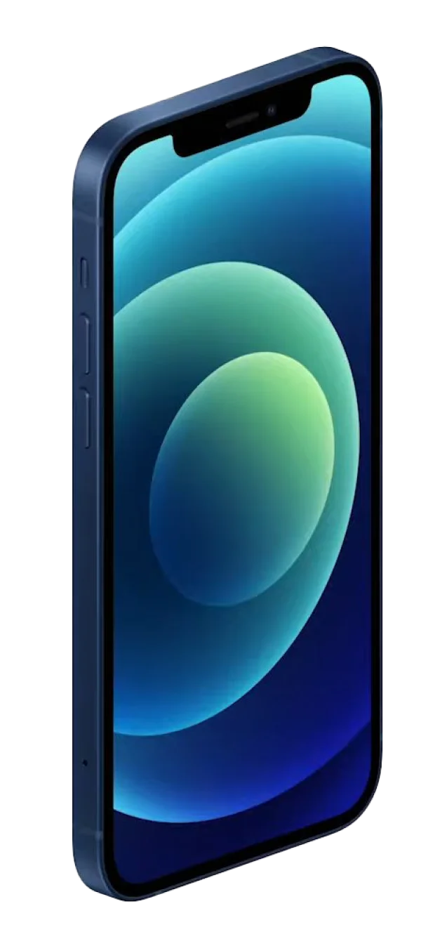 Blue iPhone 12 Transparent Background PNG