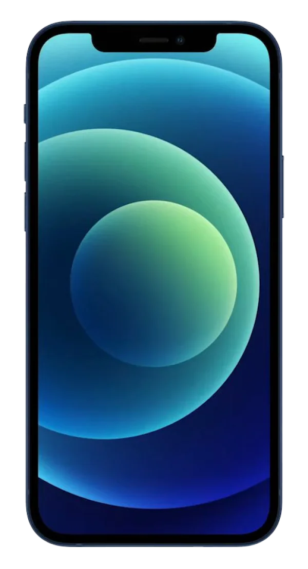 iPhone 12 Blue Transparent Background PNG