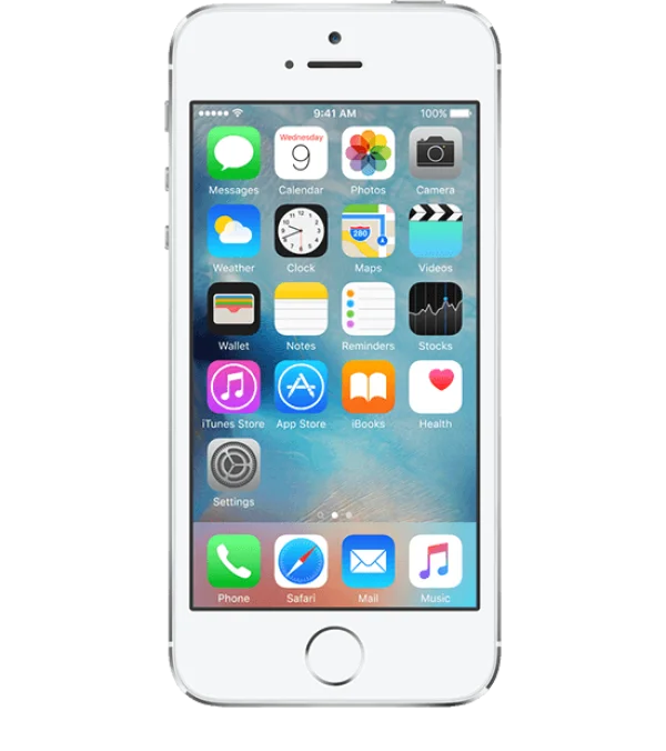 White iPhone Home Screen PNG Transparent Background