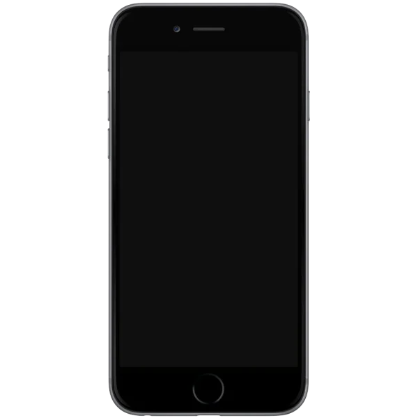 Black Smartphone Outline PNG Transparent Background