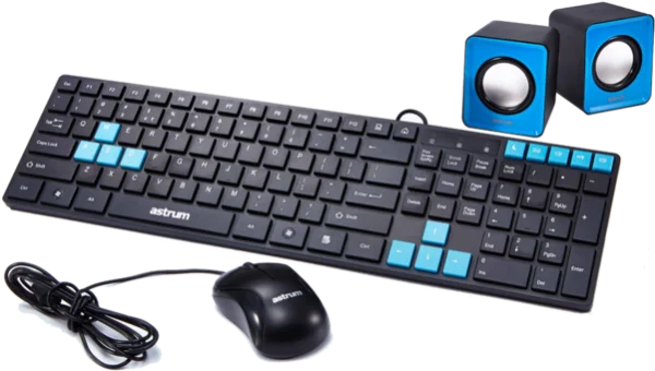 Astrum Keyboard Mouse and Speakers Combo PNG Transparent