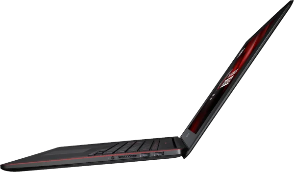 Sleek Gaming Laptop Side View PNG