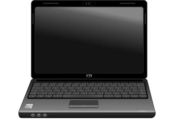 Black Laptop Computer PNG Transparent Background