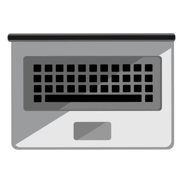 Grey Laptop Top View PNG