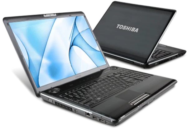 Black Toshiba Laptop PNG Transparent Background